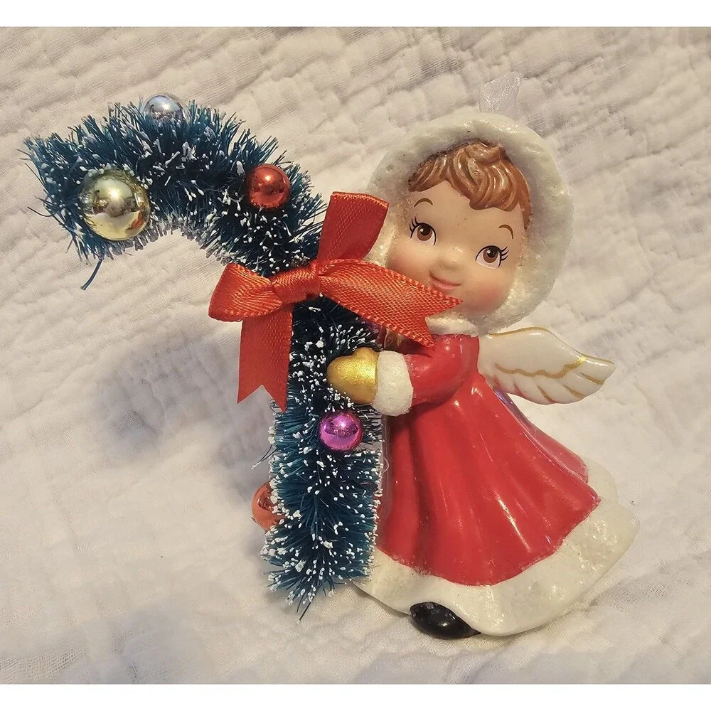 2023 HALLMARK RETRO VINTAGE ANGEL PORCELAIN RARE & HTF ORNAMENT- BRAND NEW!